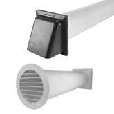 Through Wall Ventilation Kit Round Louvre Vent VC-KRO0184 with Graphite External Vent