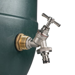 Water Butt Brass Kit 3/4" with Nickel Plated Brass Quick Connect Tap