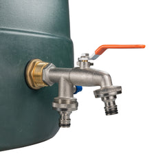 Water Butt Brass Kit 3/4" with Double Quick Connect Tap