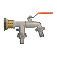 Water Butt Brass Kit 3/4" with Double Quick Connect Tap and Drill Bit