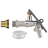 Water Butt Brass Kit 3/4" with Lever Tap Hose Barb and Lever Lock
