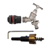 Water Butt Kit 1/2" with Nickel Plated Quick Connect Tap and Drill Bit