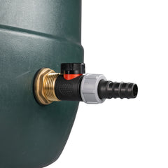 Water Butt Brass Kit 1" with In-Line Valve + 20mm Barb