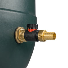 Water Butt Brass Kit 1" with In-Line Valve + 3/4" Brass Barb