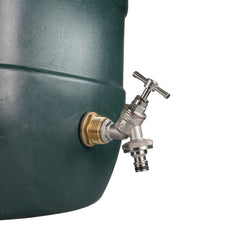 Water Butt Brass Kit 1" with Nickel Plated Quick Connect Tap