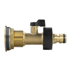 Water Butt Brass Kit 1" with Brass Valve + Quick Connect