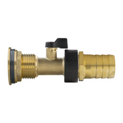 Water Butt Brass Kit 1" with Brass Valve + 25mm Barb and Drill Bit