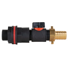Water Butt Kit 3/4" with In-Line Valve + 19mm Brass Barb