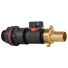 Water Butt Kit 3/4" with In-Line Valve + 19mm Brass Barb