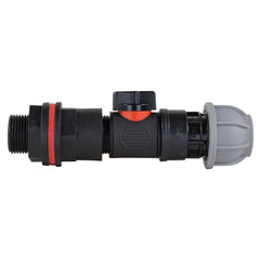 Water Butt Kit 3/4" with In-Line Valve + 25mm MDPE Joiner and Drill Bit