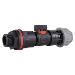 Water Butt Kit 3/4" with In-Line Valve + 25mm MDPE Joiner and Drill Bit