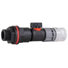 Water Butt Kit 3/4" with In-Line Valve + Female Quick Connector WL and Drill Bit