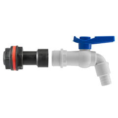 Water Butt Extension Kit 3/4" with White PVC Tap and Drill Bit