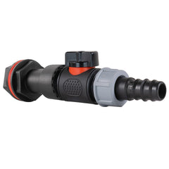 Water Butt Extension Kit 3/4" with In-Line Valve + 20mm Barb and Drill Bit