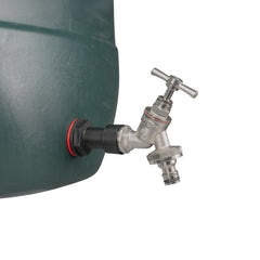 Water Butt Extension Kit 3/4" with Nickel Plated Quick Connect Tap and Drill Bit