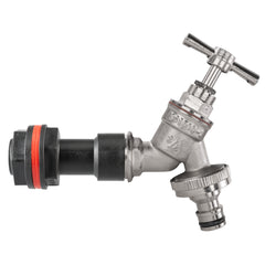 Water Butt Extension Kit 3/4" with Nickel Plated Quick Connect Tap and Drill Bit