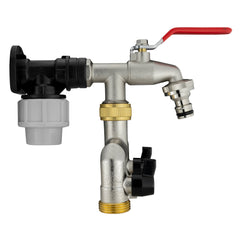 Wall Flange Kit 20mm MDPE - Double Tap with Triple Outlet Thread