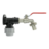 Wall Flange Kit 25mm MDPE + Lever Tap 3/4" Barb