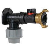 Wall Flange Kit 25mm MDPE + Valve + Geka