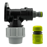 Wall Flange Kit 25mm MDPE + Male Click Lock + Hose Connector
