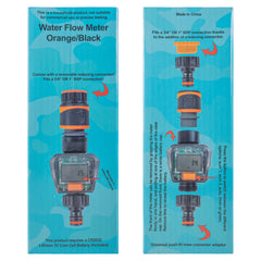 Water Flow Meter Black/Orange
