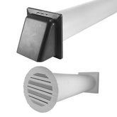 Through Wall Ventilation Kit Round Bella Vent with Graphite External Vent