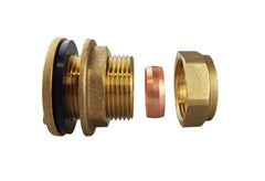 Brass Compression Straight Tank Adaptor 15mm