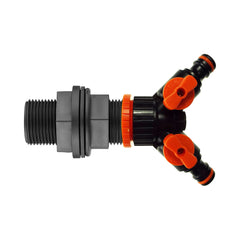 Water Butt Kit ¾” with Two Way Valved Splitter