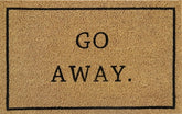 Doormat 60cm x 40cm - 'Go Away.' - Absorbent Coir Mat for Indoor/Outdoor