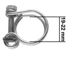Double Wire Hose Clamp Galvanised 19mm-22mm