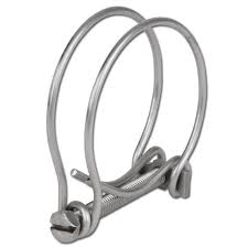 Double Wire Hose Clamp Galvanised 118mm-125mm