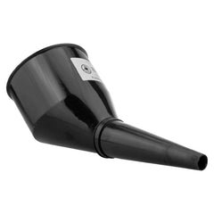 Angled Car Fuel Funnel with Filter, Black