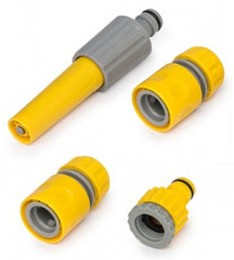 Hose Connectors Set With Nozzle Yellow