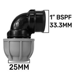 MDPE Elbow 25mm - 1" BSPF