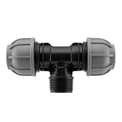 MDPE Tee 50mm - 1.5" BSPM - 50mm