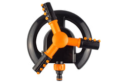Bradas 3-Arm Rotating Sprinkler Black Orange Line