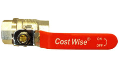 Brass Nickel-Plated Lever Valve 1.25" BSPF