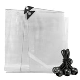 Clear M-Grade Tarpaulin with Bungee Balls (Black)