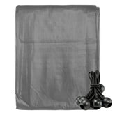 Grey L-Grade Tarpaulin with Bungee Balls (Black)