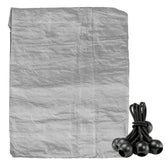 Grey S-Grade Tarpaulin with 10 x Bungee Balls (Black)