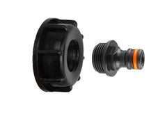 IBC 2” S60X6 Cap with Male Quick Connector Black
