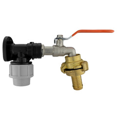 Wall Flange Kit 20mm MDPE - Lever Tap 1/2", Geka Barb 3/4"