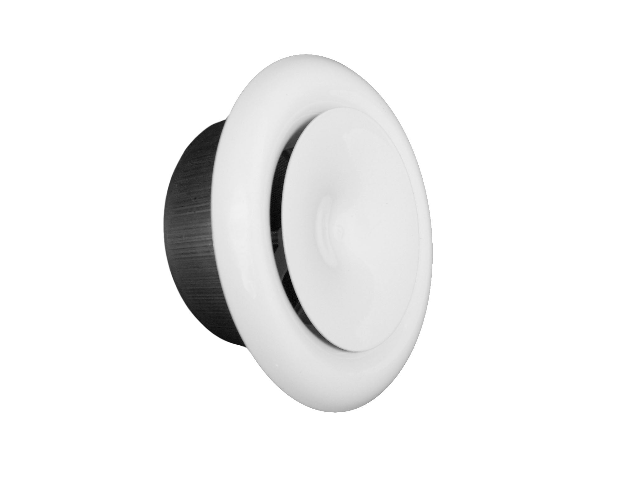White Metal Extract Ceiling Valve 125mm - Anemostat SV