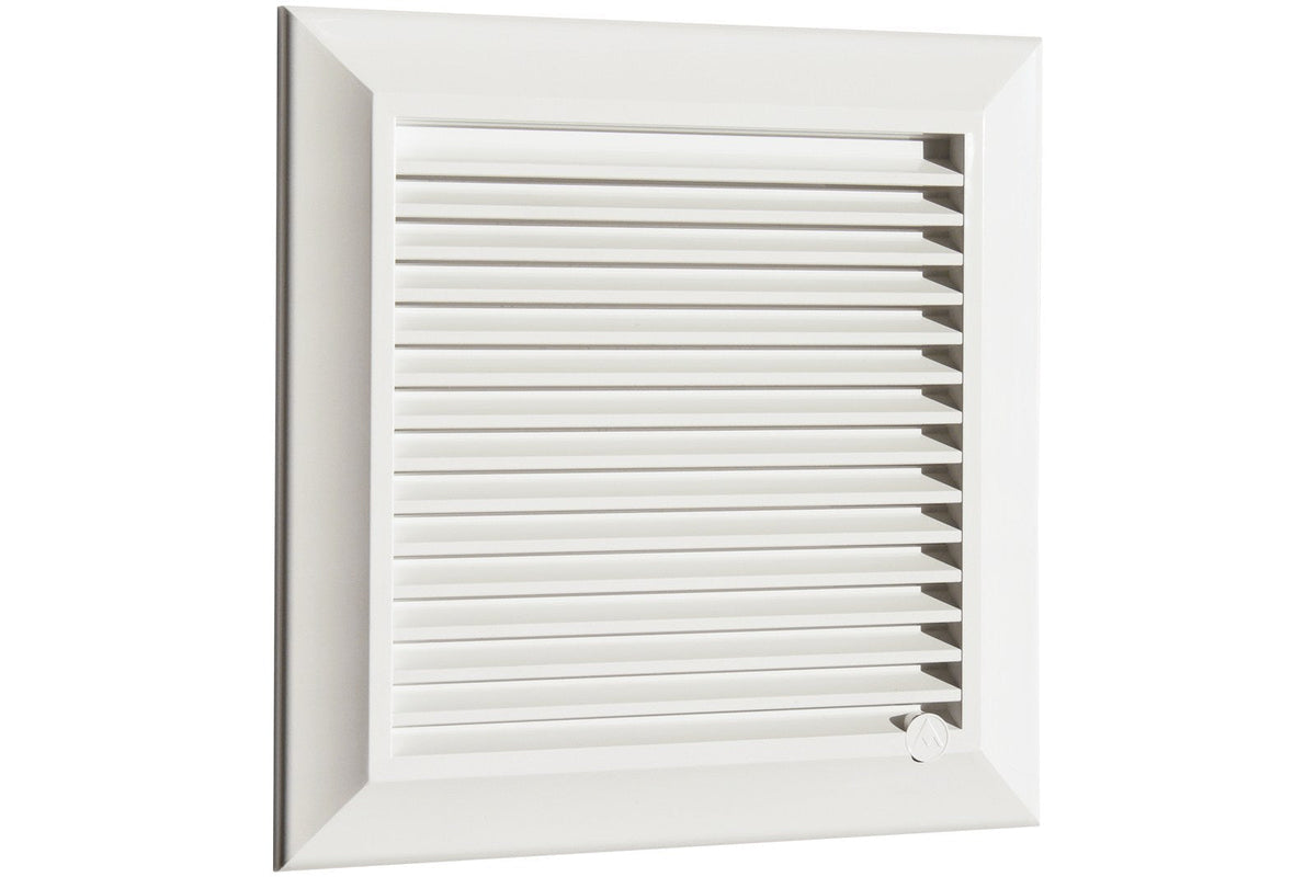 Louvre Vent White Duo Smart 165 With Fly Mesh