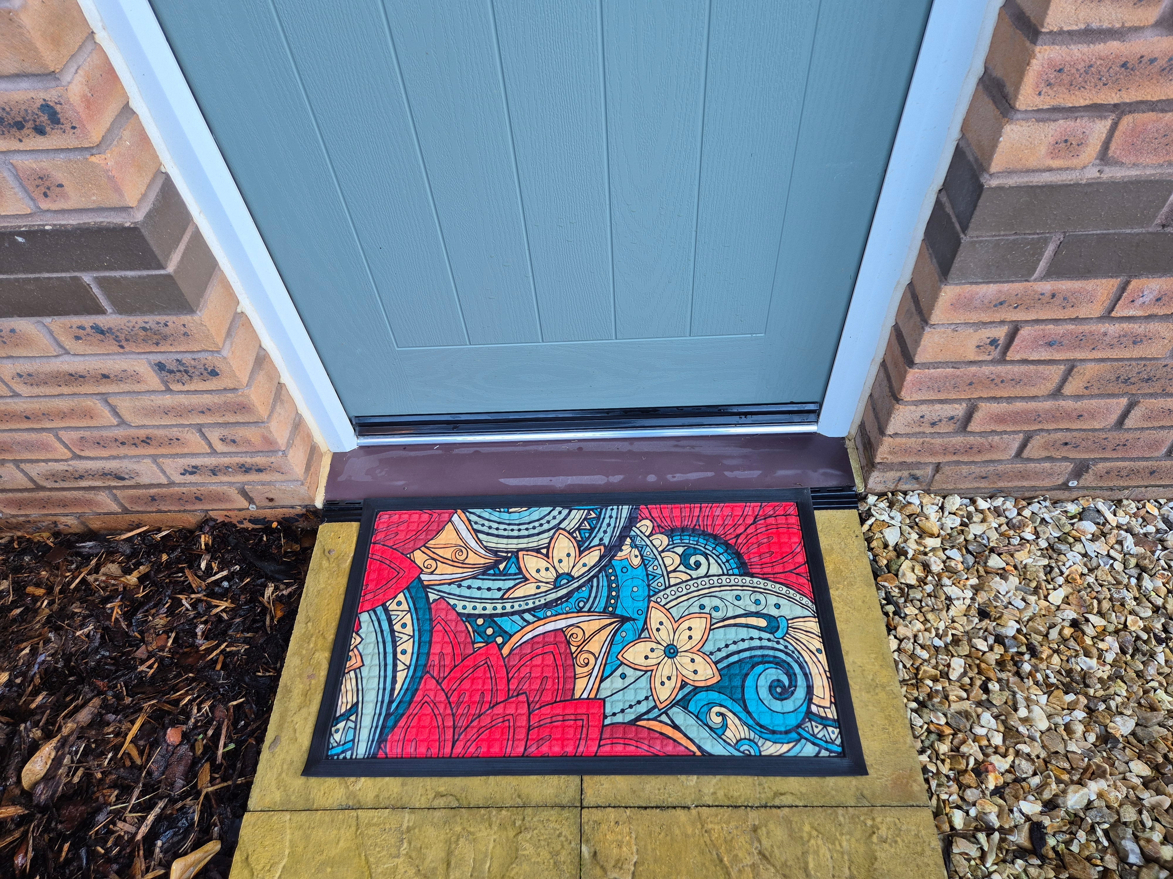 Doormat 75cm x 45cm - Fingertip Type B - Absorbent Coir Mat for Indoor/Outdoor