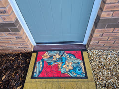 Doormat 75cm x 45cm - Fingertip Type B - Absorbent Coir Mat for Indoor/Outdoor