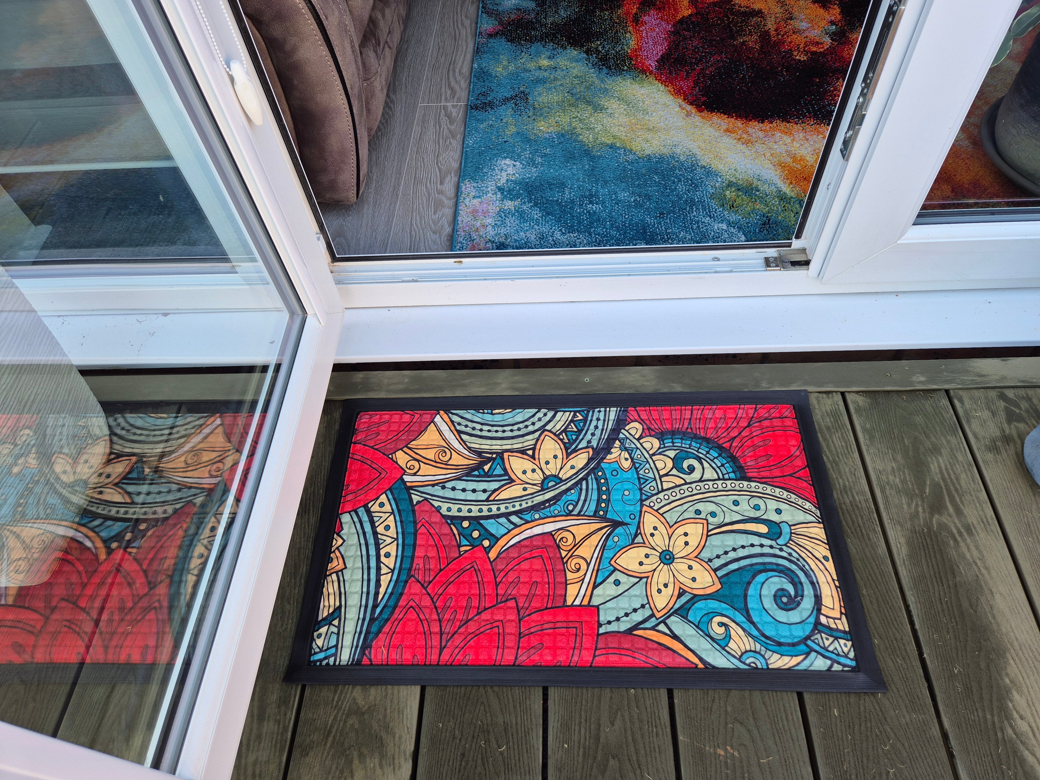 Doormat 75cm x 45cm - Fingertip Type B - Absorbent Coir Mat for Indoor/Outdoor