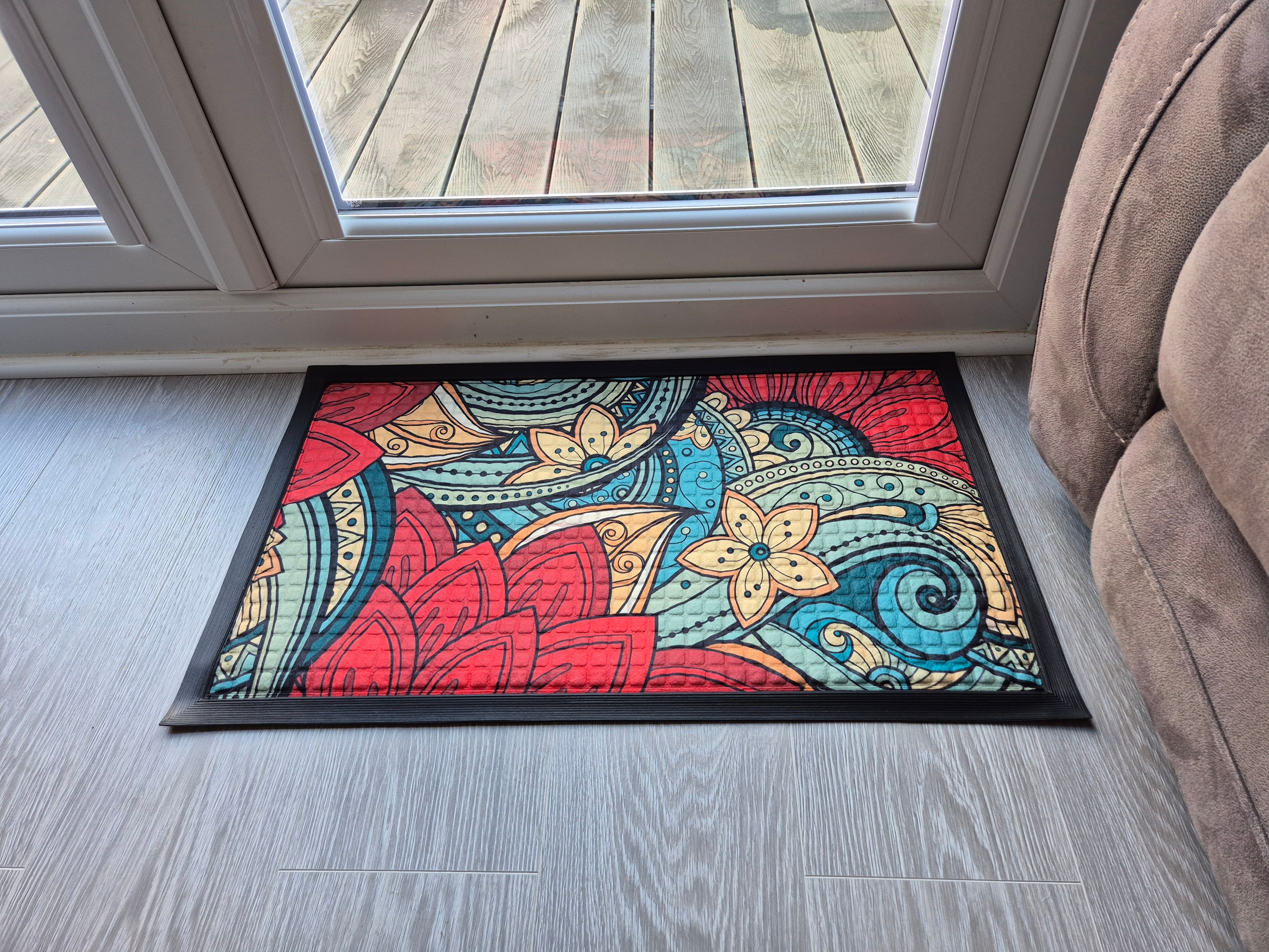 Doormat 75cm x 45cm - Fingertip Type B - Absorbent Coir Mat for Indoor/Outdoor