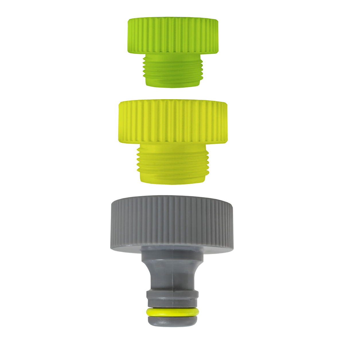 Female Tap Connector 1” – ¾” – ½” BSPF Lime