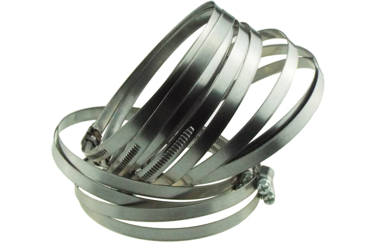 A2 Hose Clip 100mm-120mm - Adjustable 304 Stainless Steel Duct Clamps Hose Pipe Clamps Air Ducting Clamp Worm Drive Hose Clamps